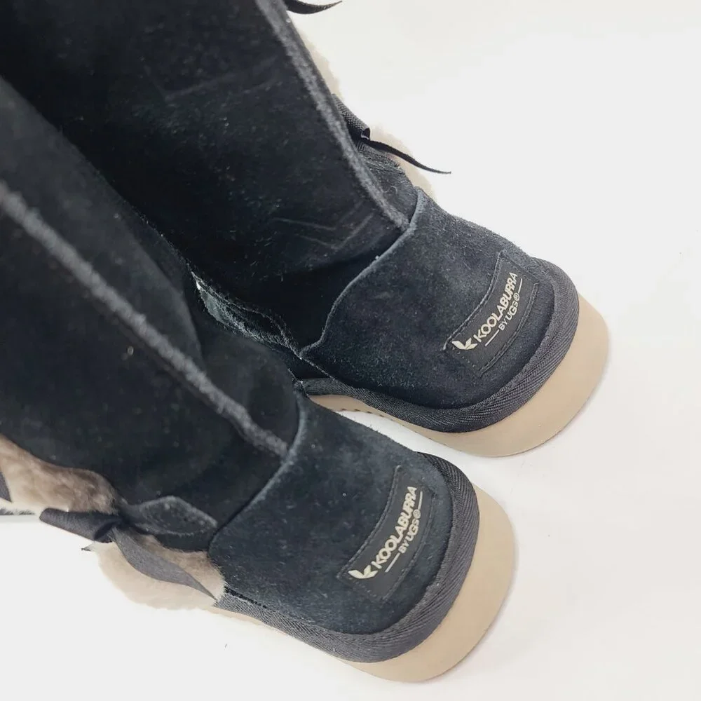 Koolaburra by UGG Women's Black Victoria 1015875 Mid-Calf Winter Boots Size US 7